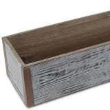 Gray Wood 151 Ounce Rectangular Distressed Planter Box - Homeroots - Flyclothing LLC