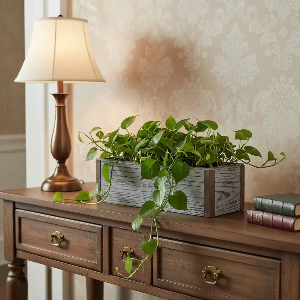 Gray Wood 151 Ounce Rectangular Distressed Planter Box - Homeroots - Flyclothing LLC