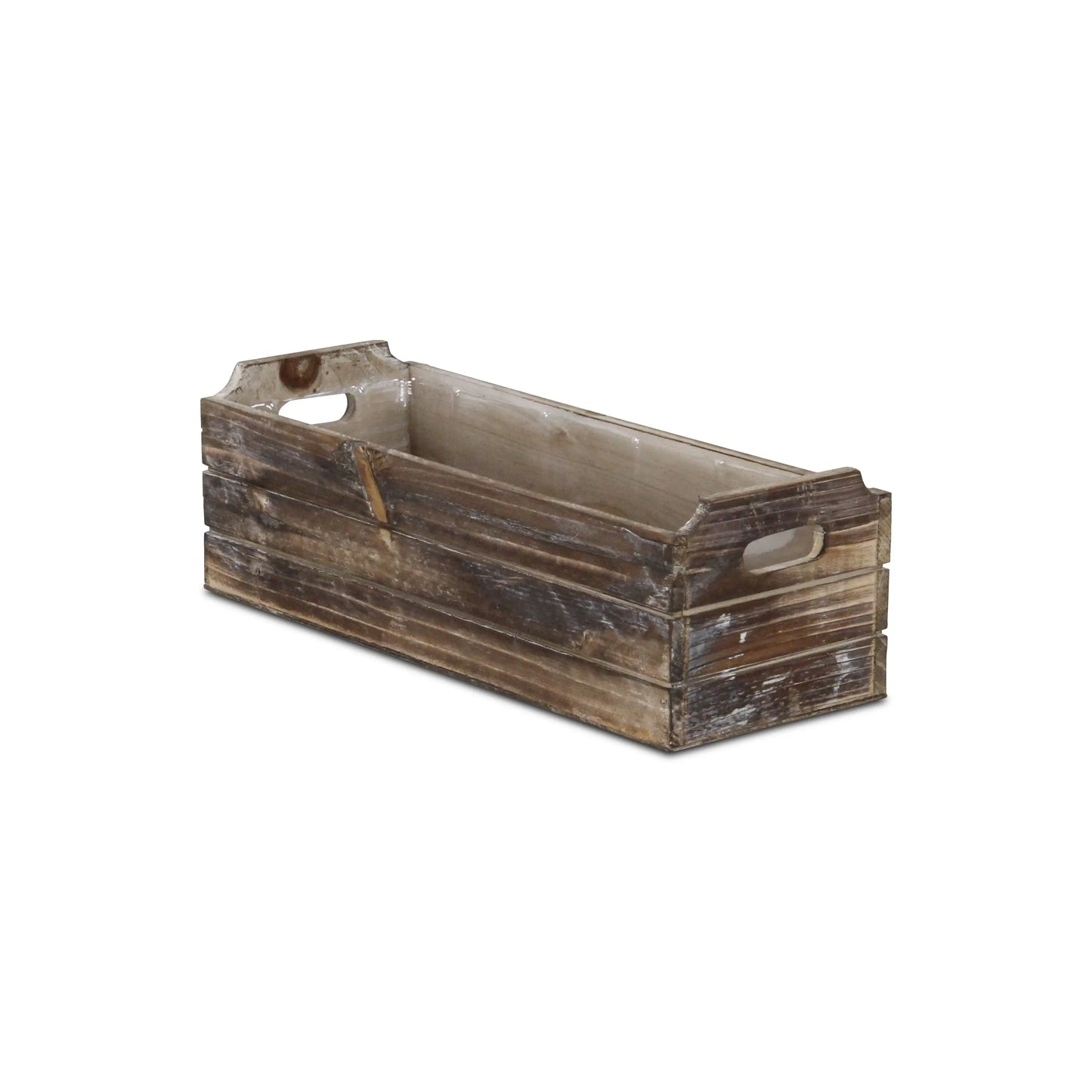 Brown Wood 200 Ounce Rectangular Distressed Planter Box - Homeroots - Flyclothing LLC