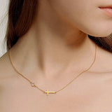 Cross 925 Sterling Silver Moissanite Necklace - Trendsi - Flyclothing LLC