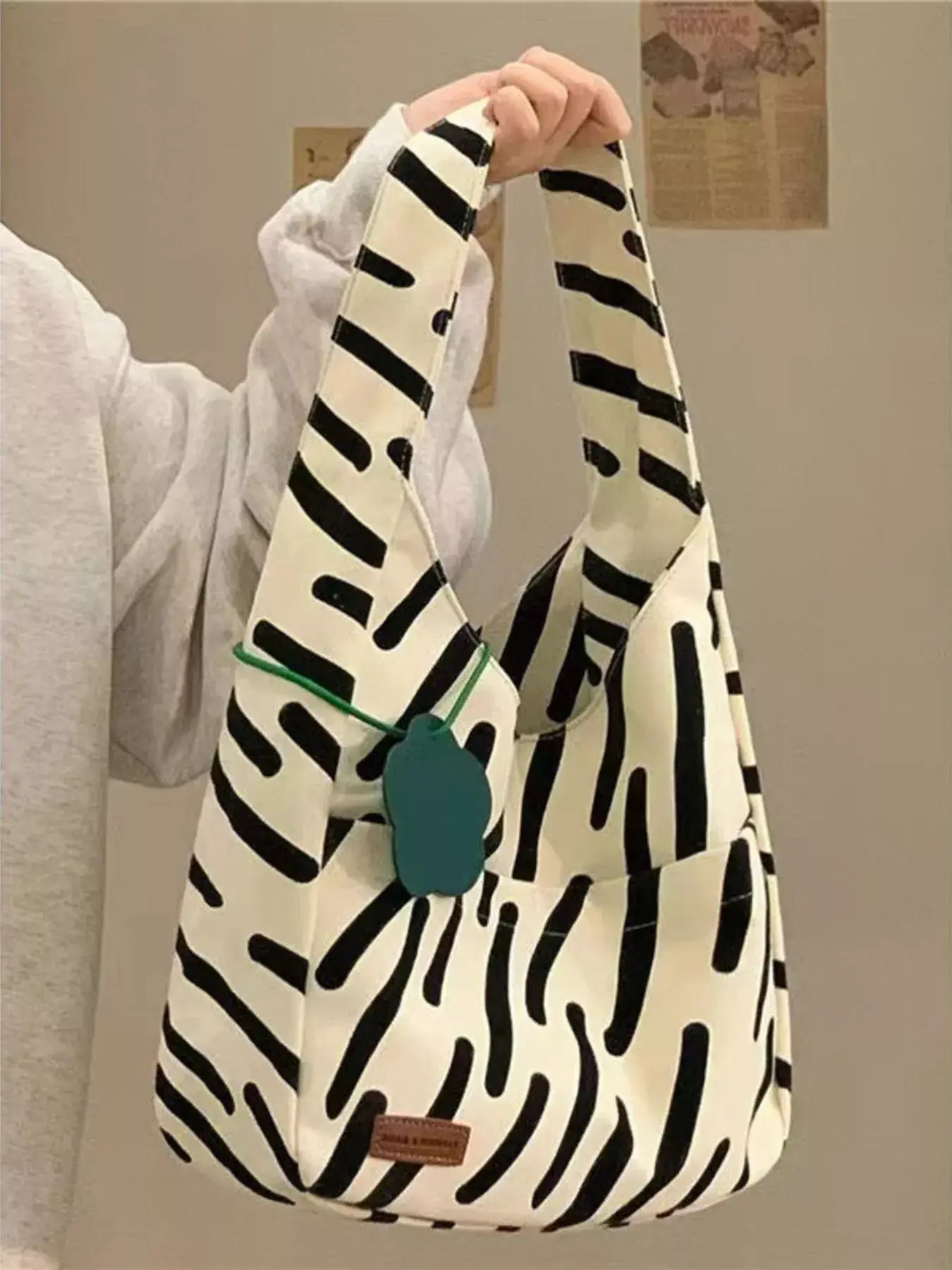 Striped Pattern Casual Handbag - Trendsi - Flyclothing LLC
