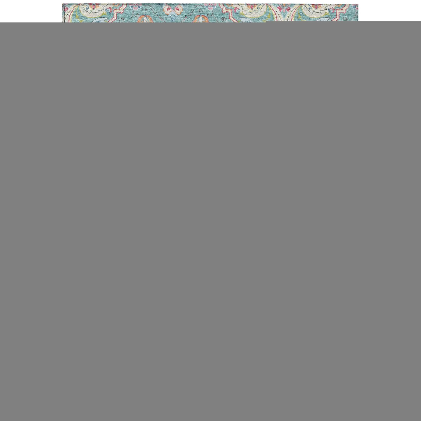 3' X 5' Teal Blue Pink And Orange Ogee Washable Indoor Outdoor Area Rug - Homeroots - Flyclothing LLC