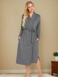 Tied Lounge Nightgown with Pockets - Trendsi