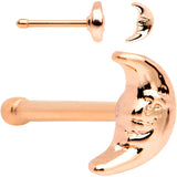 White Faux Opal Rose Gold PVD Out of This World Nose Bone 6 Pack Set - BodyCandy - Flyclothing LLC