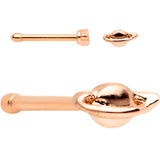 White Faux Opal Rose Gold PVD Out of This World Nose Bone 6 Pack Set - BodyCandy - Flyclothing LLC