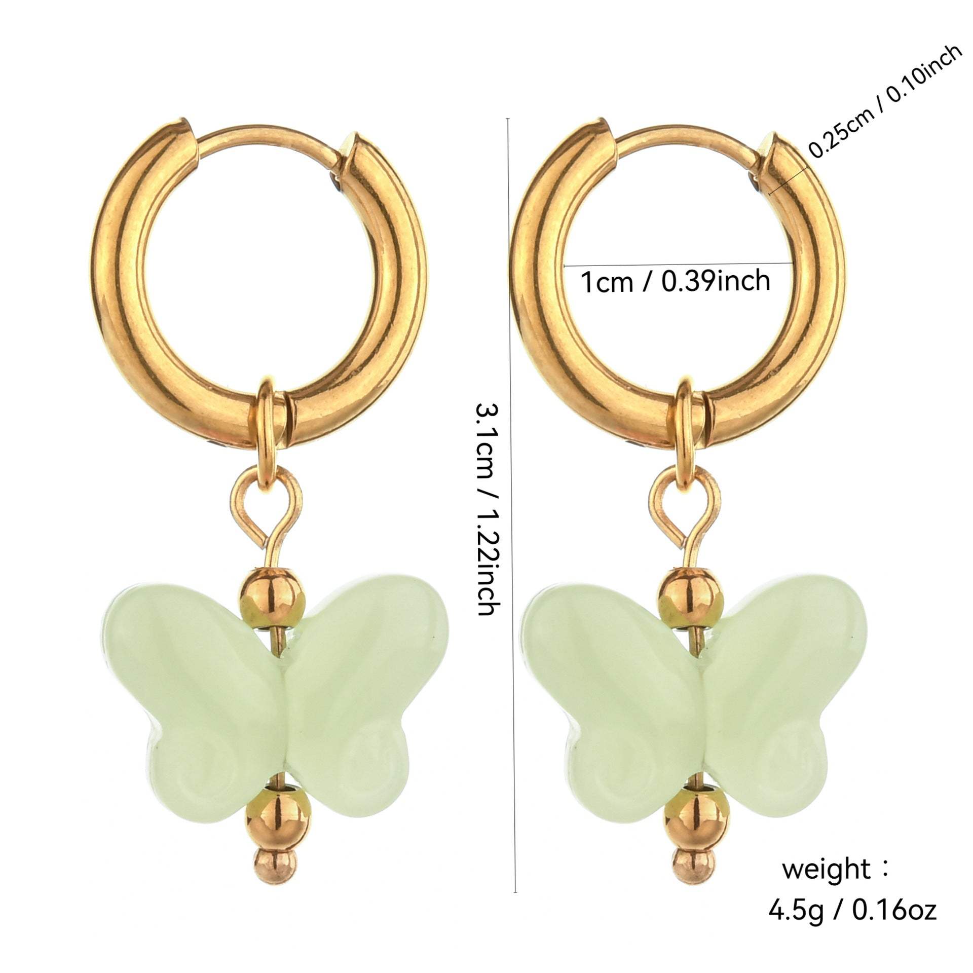 Lustrous Heart-Shaped Stainless Steel Earrings For Women - My Store - Flyclothing LLC