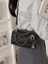Quilted Chain Crossbody Bag - Trendsi - Flyclothing LLC
