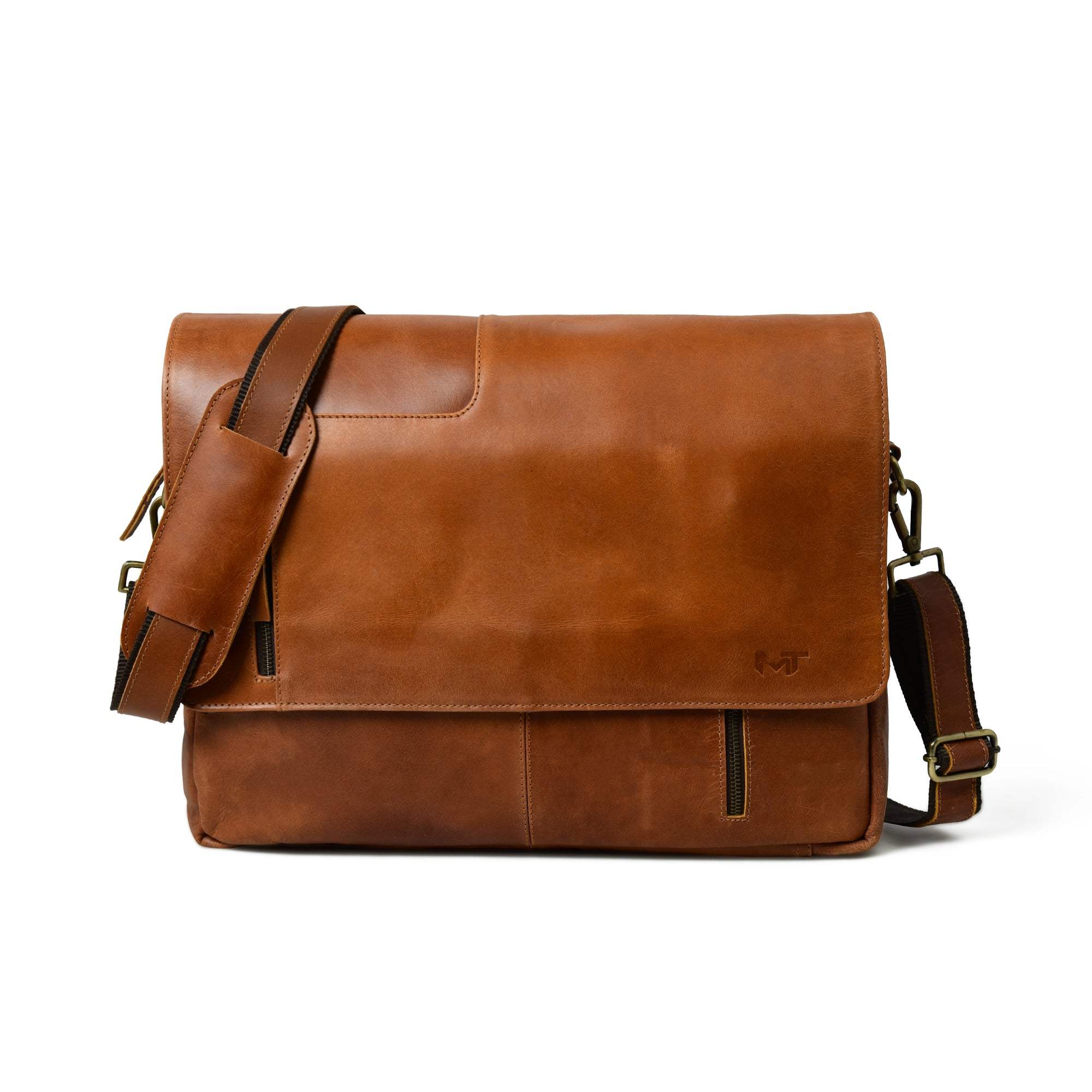 Wilson Tan Leather Crossbody Bag - Classy Leather Bags - Flyclothing LLC