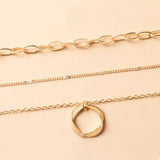Three Layered Pendant Necklace - Trendsi - Flyclothing LLC