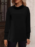 Full Size Mock Neck Long Sleeve T-Shirt - Trendsi - Flyclothing LLC