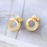 925 Sterling Silver Inlaid Moissanite Stud Earrings - Trendsi - Flyclothing LLC