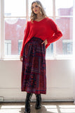 ODDI Full Size Printed Tiered Maxi Skirt - Trendsi