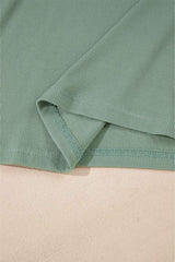 Color Block Round Neck Raglan Sleeve Top - Trendsi - Flyclothing LLC