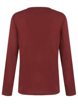 Half Button Long Sleeve T-Shirt - Trendsi - Flyclothing LLC