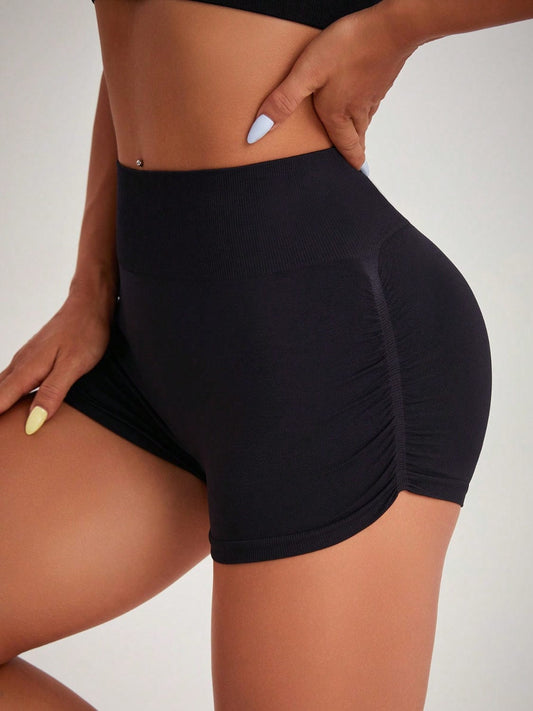 High Waist Active Shorts - Trendsi