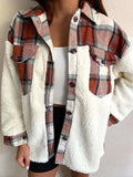 Fuzzy Button Up Long Sleeve Jacket - Trendsi - Flyclothing LLC