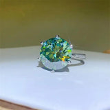 10 Carat Moissanite 925 Sterling Silver Ring - Trendsi