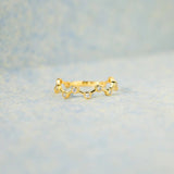 18K Gold-Plated 925 Sterling Silver Zircon Ring - Trendsi