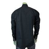Rockmount Ranch Wear Men's Slim Fit Black Cotton Blend Western Shirt - Rockmount Clothing - Flyclothing LLC