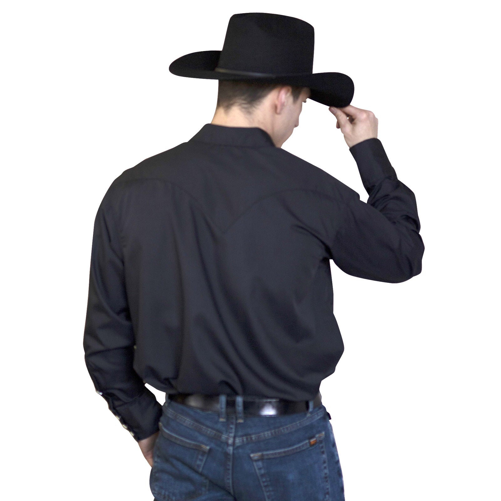 Rockmount Ranch Wear Men's Slim Fit Black Cotton Blend Western Shirt - Rockmount Clothing - Flyclothing LLC