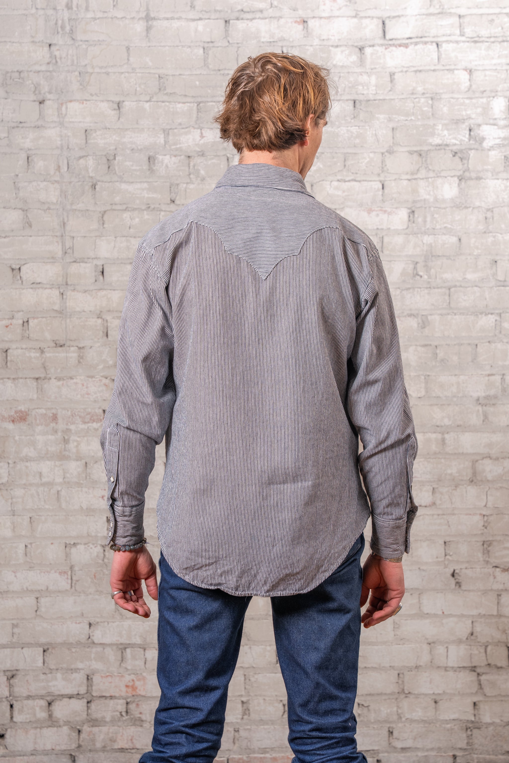 Rockmount Ranch Wear Men's Signature Denim Pinstripe Western Shirt - Rockmount Clothing - Flyclothing LLC