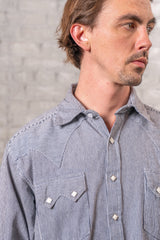 Rockmount Ranch Wear Men's Signature Denim Pinstripe Western Shirt - Rockmount Clothing - Flyclothing LLC
