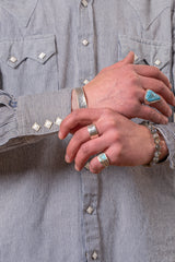 Rockmount Ranch Wear Men's Signature Denim Pinstripe Western Shirt - Rockmount Clothing - Flyclothing LLC