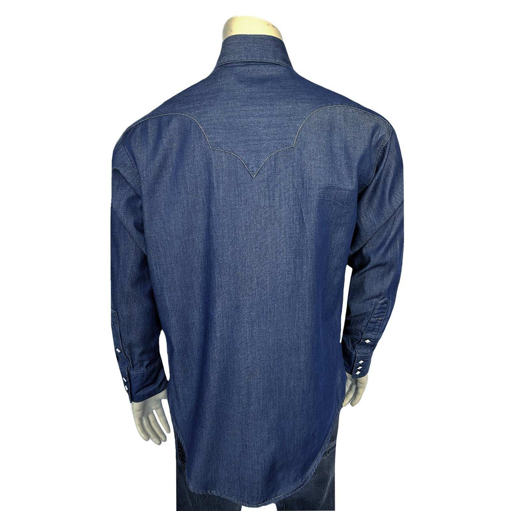 Rockmount Ranch Wear Mens Tencel Denim Sawtooth Western Shirt - Rockmount Clothing - Flyclothing LLC