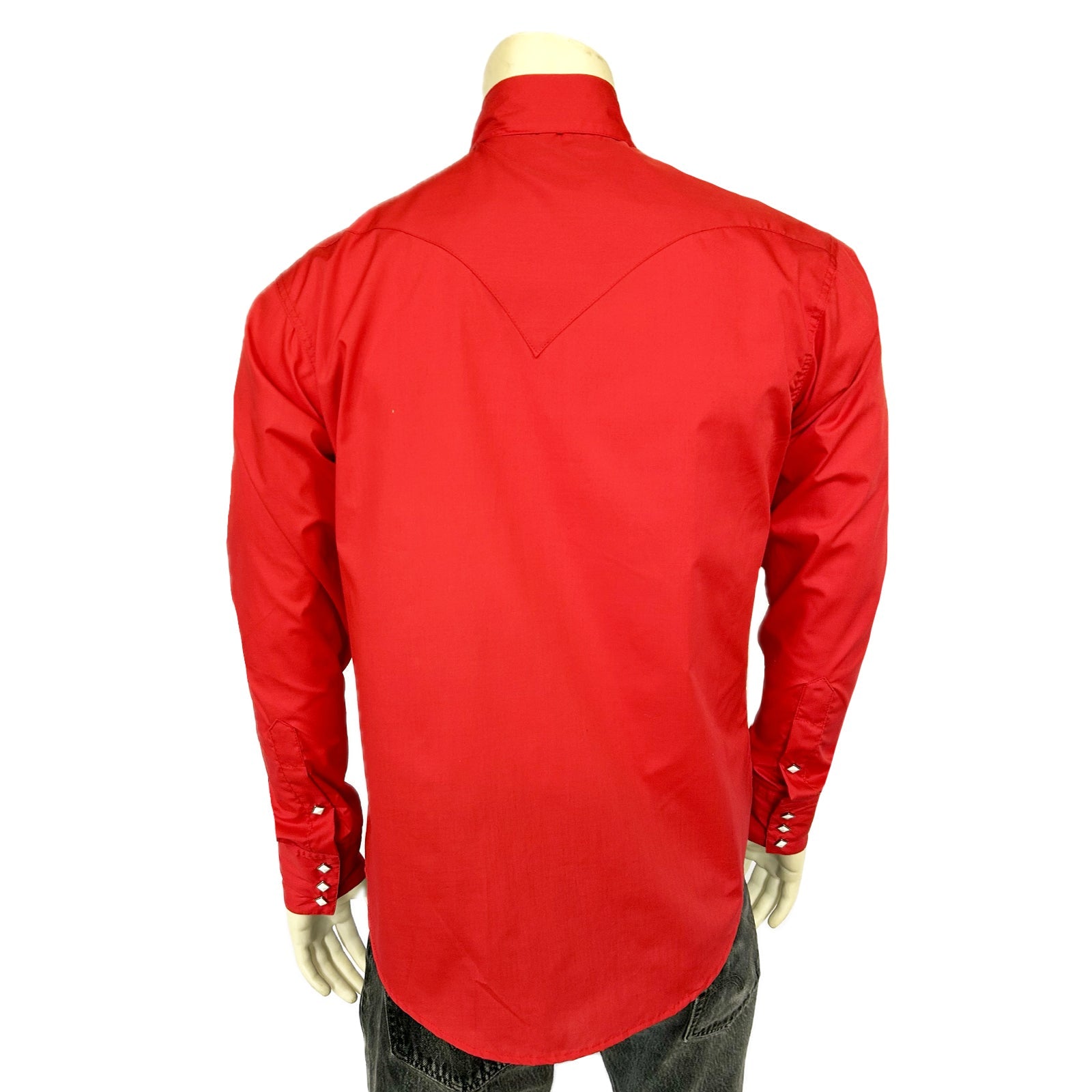 Rockmount Ranch Wear Men's Slim Fit Red Cotton Blend Western Shirt - Rockmount Clothing - Flyclothing LLC