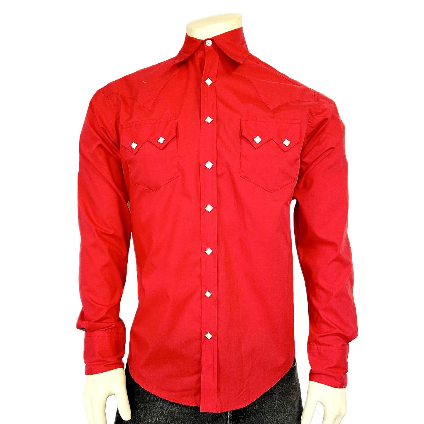 Rockmount Ranch Wear Men's Slim Fit Red Cotton Blend Western Shirt - Rockmount Clothing - Flyclothing LLC