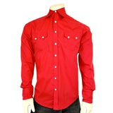 Rockmount Ranch Wear Men's Slim Fit Red Cotton Blend Western Shirt - Rockmount Clothing - Flyclothing LLC