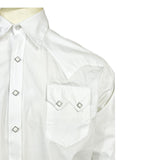 Rockmount Ranch Wear Men's Slim Fit White Cotton Blend Western Shirt - Rockmount Clothing - Flyclothing LLC