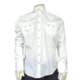 Rockmount Ranch Wear Men's Slim Fit White Cotton Blend Western Shirt - Rockmount Clothing - Flyclothing LLC
