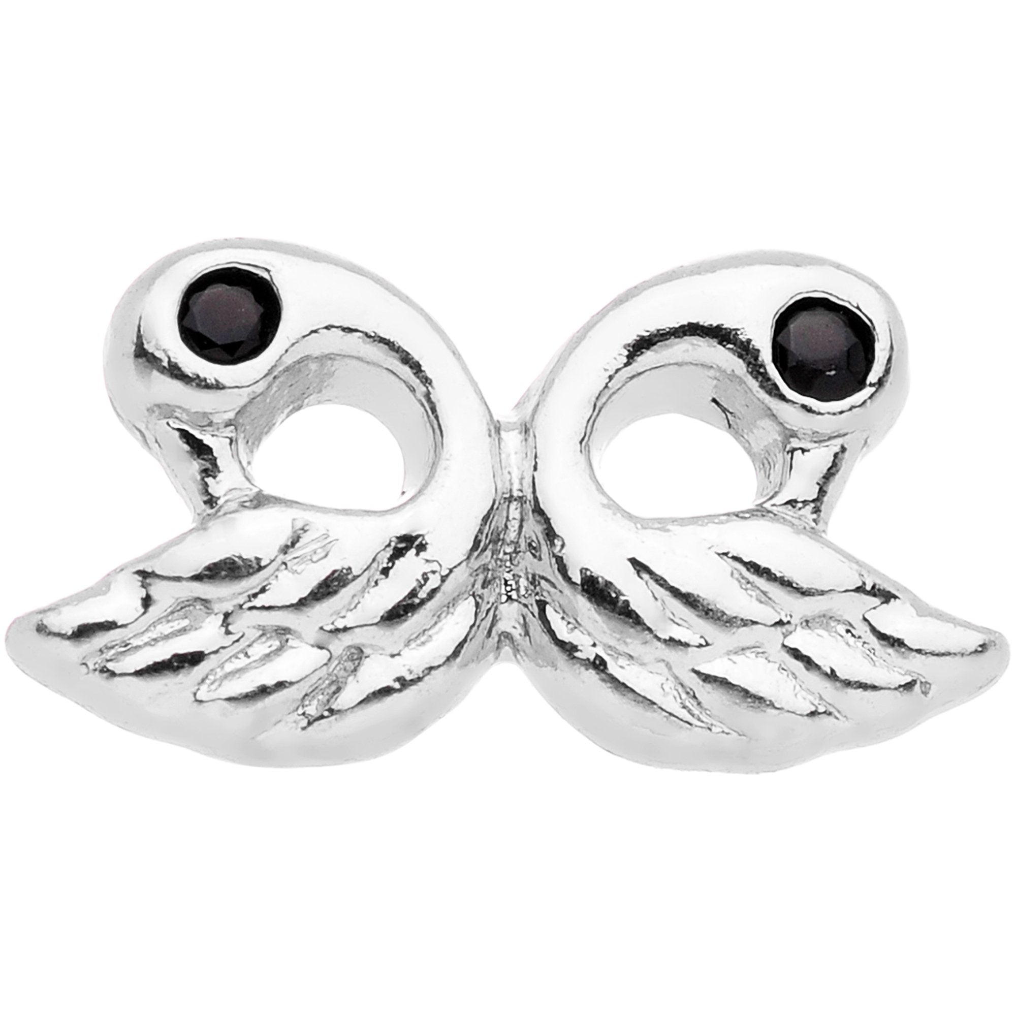 Ruffled Feather Dual Swans Cartilage Tragus Earring - BodyCandy - Flyclothing LLC