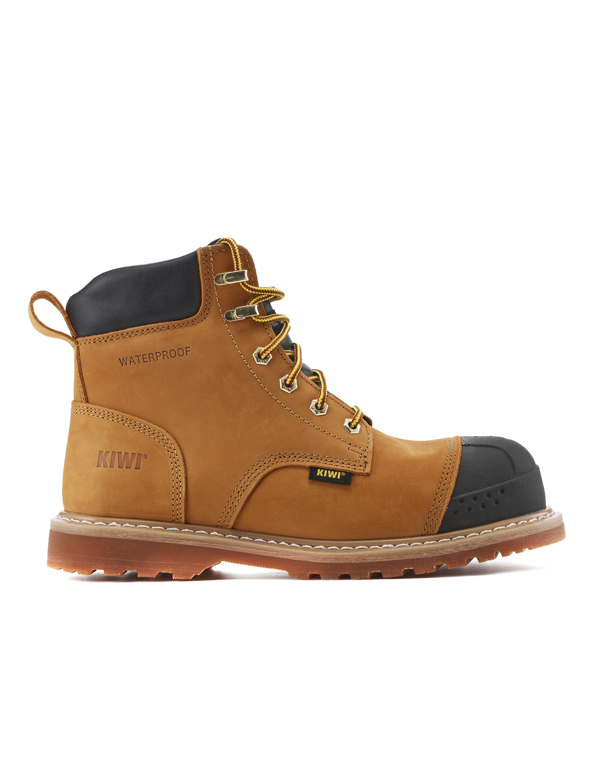 Kiwi Premium Wheat Nubuck 6" Steel Toe Waterproof Cap-Toe Work Boots [64000] - Kiwi - Flyclothing LLC