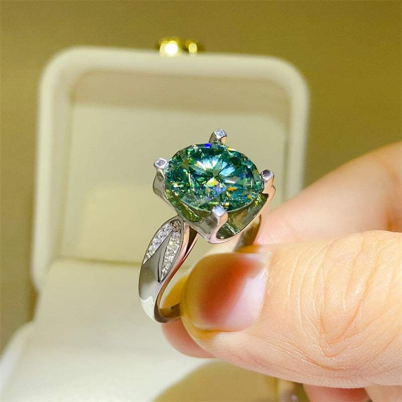5 Carat Moissanite Zircon 925 Sterling Silver Ring - Trendsi - Flyclothing LLC