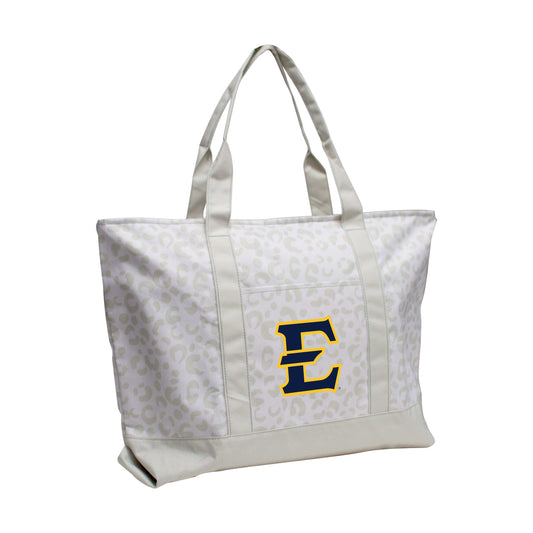 East TN State Leopard Pattern Tote - Logo Brands - Flyclothing LLC
