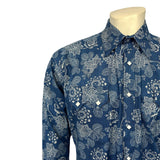 Rockmount Ranch Wear Men's Long Sleeve Navy Floral Print Western Shirt - Rockmount Clothing - Flyclothing LLC