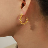 Titanium Steel C-Hoop Earrings - Trendsi - Flyclothing LLC