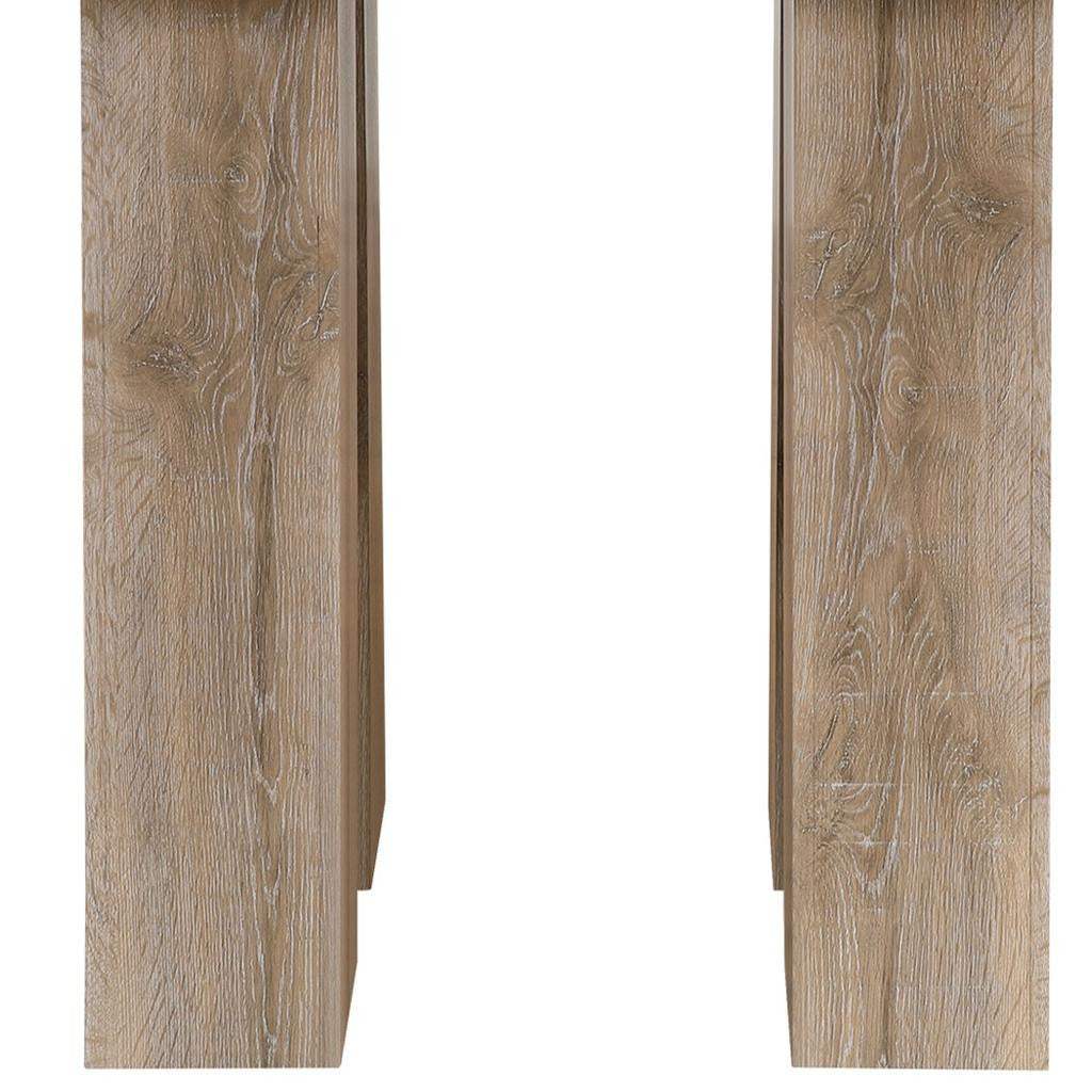 48" White and Natural Wood And Faux Marble Square Counter Height Bar Table - HomeRoots - Flyclothing LLC