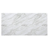 82" White and Natural Faux Marble and Wood Double Pedestal Base Dining Table - HomeRoots - Flyclothing LLC