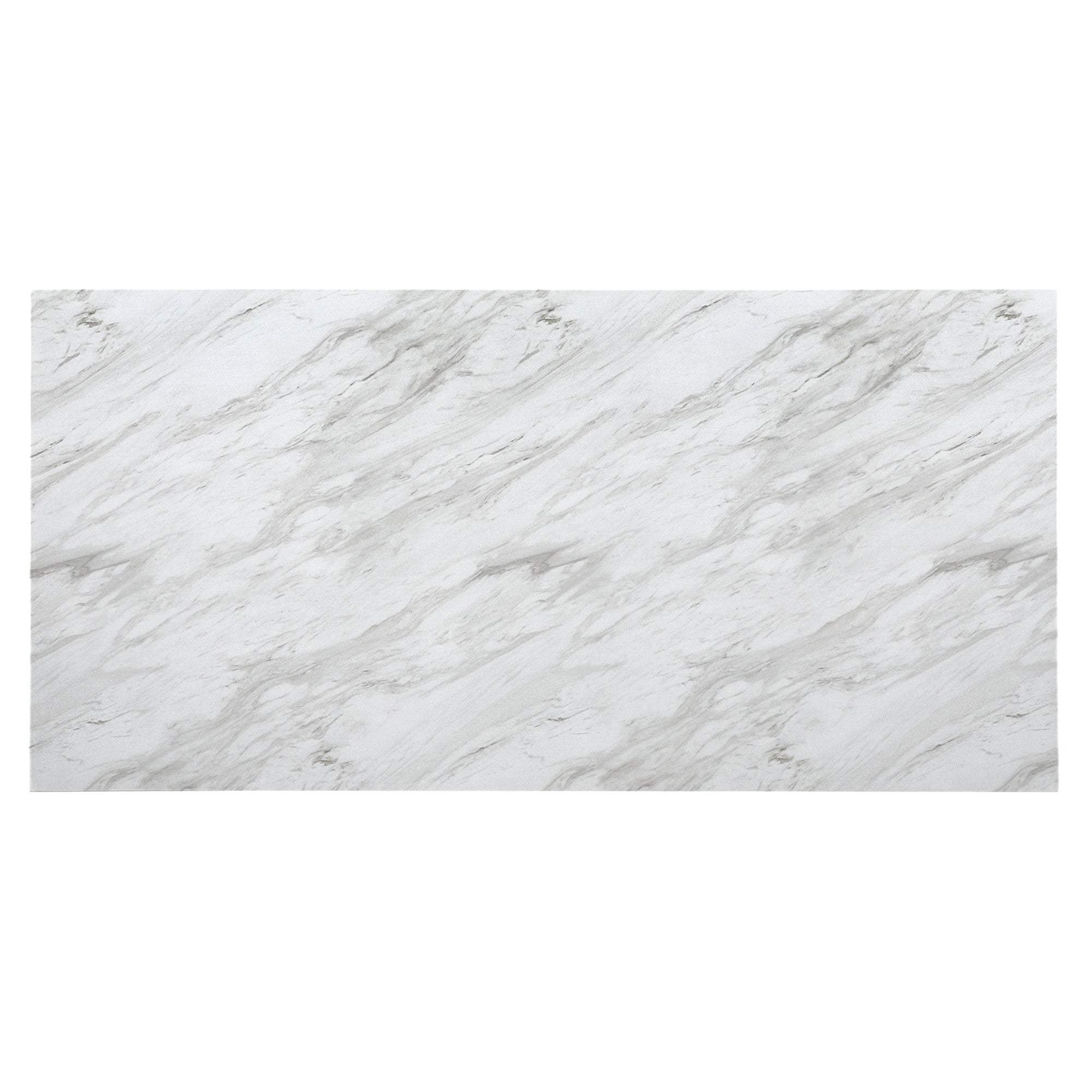 82" White and Natural Faux Marble and Wood Double Pedestal Base Dining Table - HomeRoots - Flyclothing LLC
