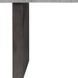78" Gray and Dark Brown Faux Marble and Wood Double Pedestal Base Dining Table - HomeRoots - Flyclothing LLC