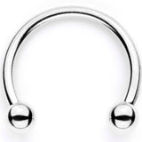 16G 3/8 Teal Faux Opal Twisted Horseshoe Closure Ring Set - BodyCandy - Flyclothing LLC