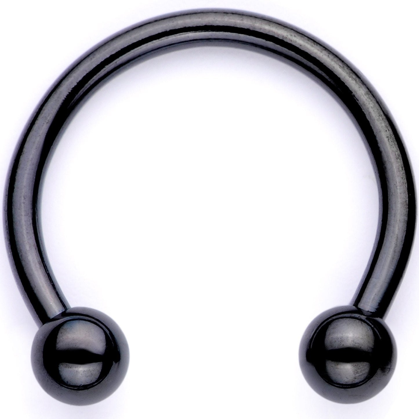 16G 3/8 Teal Faux Opal Black Anodized Horseshoe Closure Ring Set - BodyCandy - Flyclothing LLC