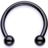 16G 3/8 Teal Faux Opal Black Anodized Horseshoe Closure Ring Set - BodyCandy - Flyclothing LLC