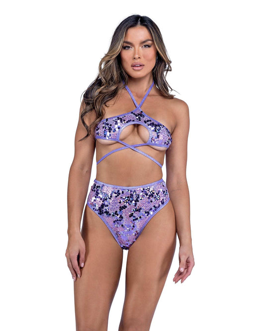 Roma Costume 6426 Sequin Keyhole Tie Top - Roma Costume - Flyclothing LLC