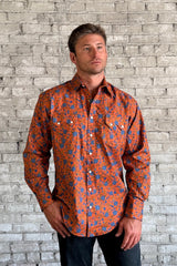 Rockmount Men's Brick Floral Print Western Shirt - Rockmount Clothing - Flyclothing LLC