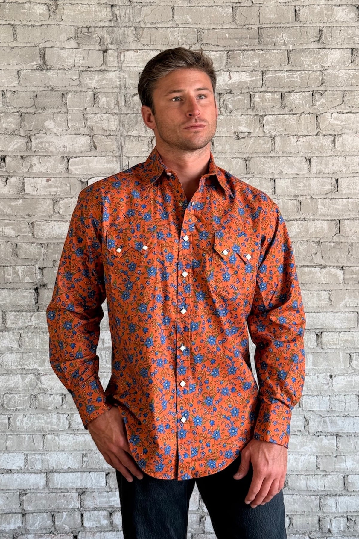 Rockmount Men's Brick Floral Print Western Shirt - Rockmount Clothing - Flyclothing LLC