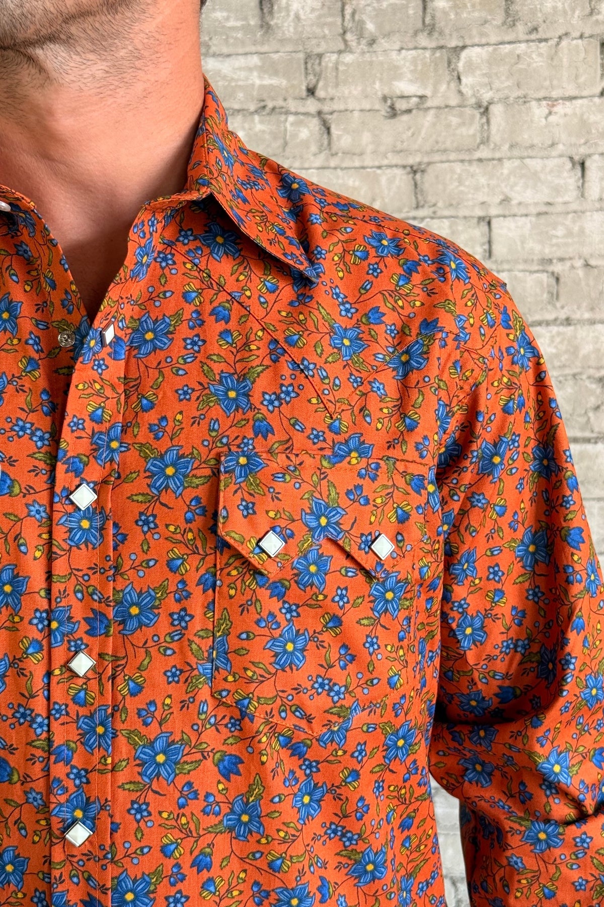 Rockmount Men's Brick Floral Print Western Shirt - Rockmount Clothing - Flyclothing LLC